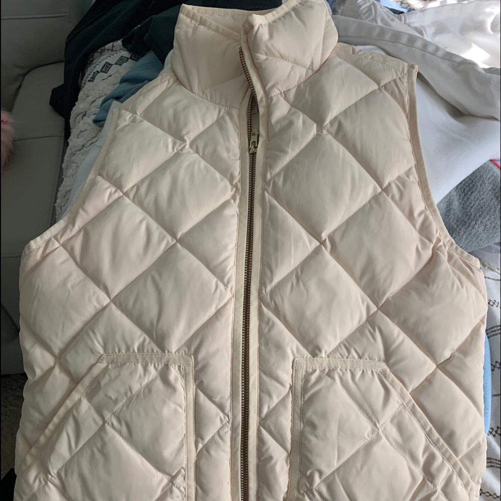 cream JCREW vest
